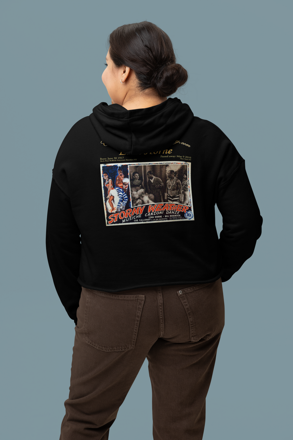 Lena Horne - Stormy Weather (1943) - Women's Crop Hoodie