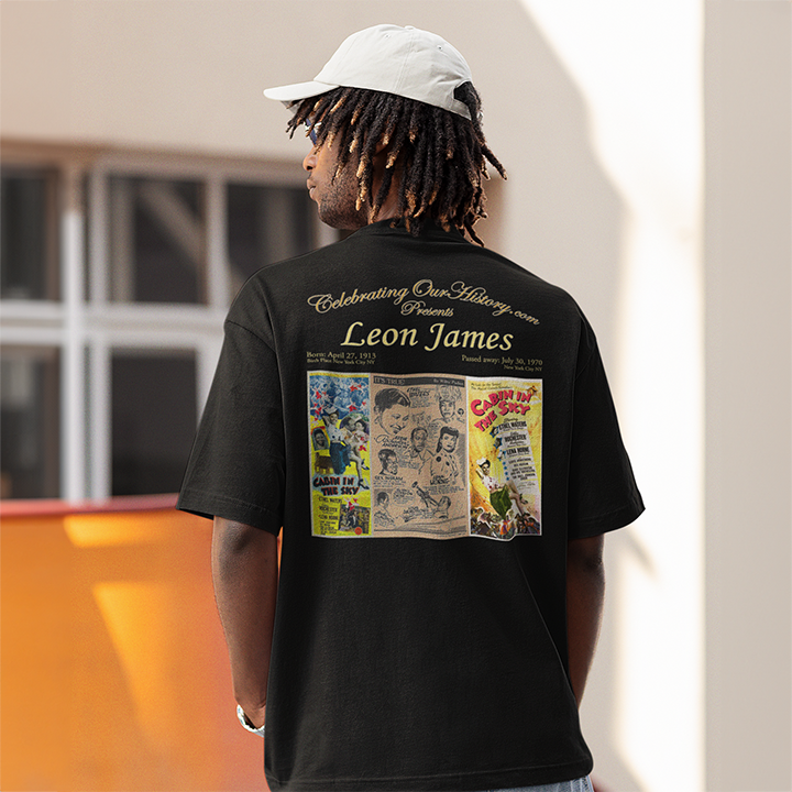 Leon James - Cabin in the Sky (1943) -  Front and Back Printed Concert Style T-Shirt