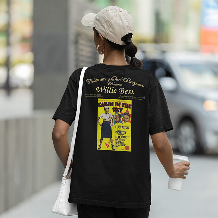 Willie Best - Cabin in the Sky (1943) -  Front and Back Printed Concert Style T-Shirt