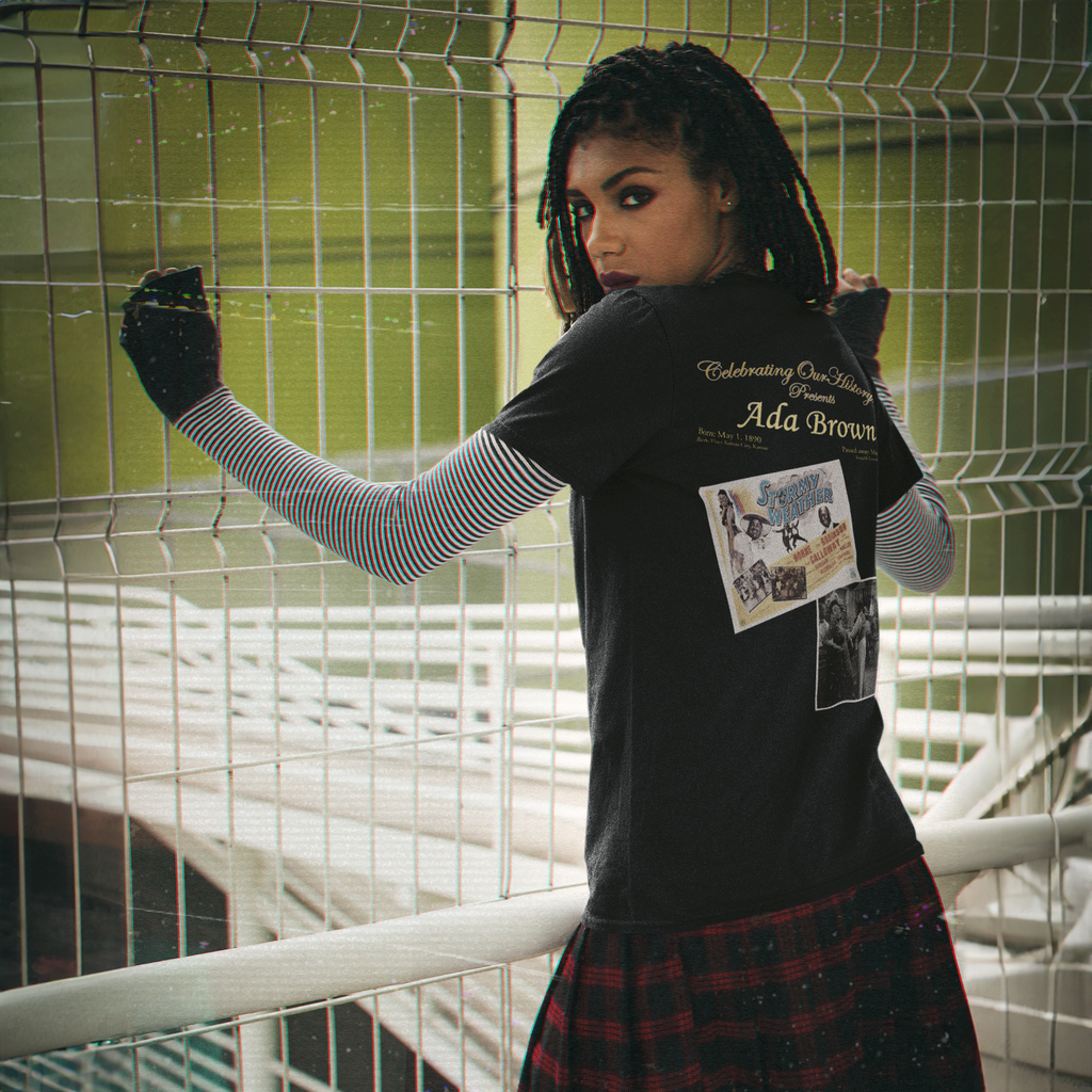 Ada Brown - Stormy Weather (1943) -  Front and Back Printed Concert Style T-Shirt