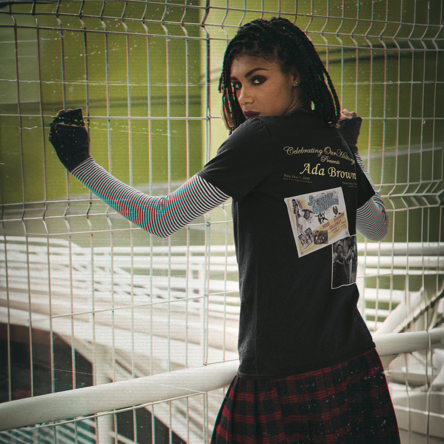 Ada Brown - Stormy Weather (1943) -  Front and Back Printed Concert Style T-Shirt