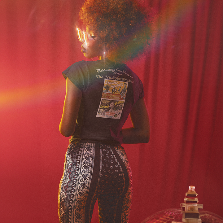 The Nicholas Brothers - Stormy Weather (1943) -  Front and Back Printed Concert Style Women's T-Shirt