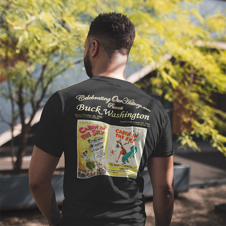 Buck Washington - Cabin in the Sky (1943) -  Front and Back Printed Concert Style T-Shirt