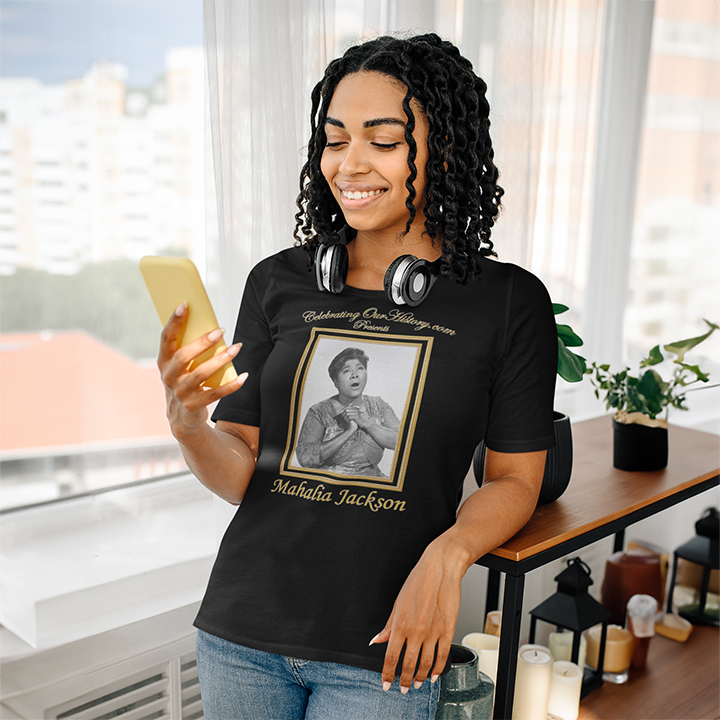 Mahalia Jackson - St. Louis Blues (1958) -  Front and Back Printed Concert Style T-Shirt