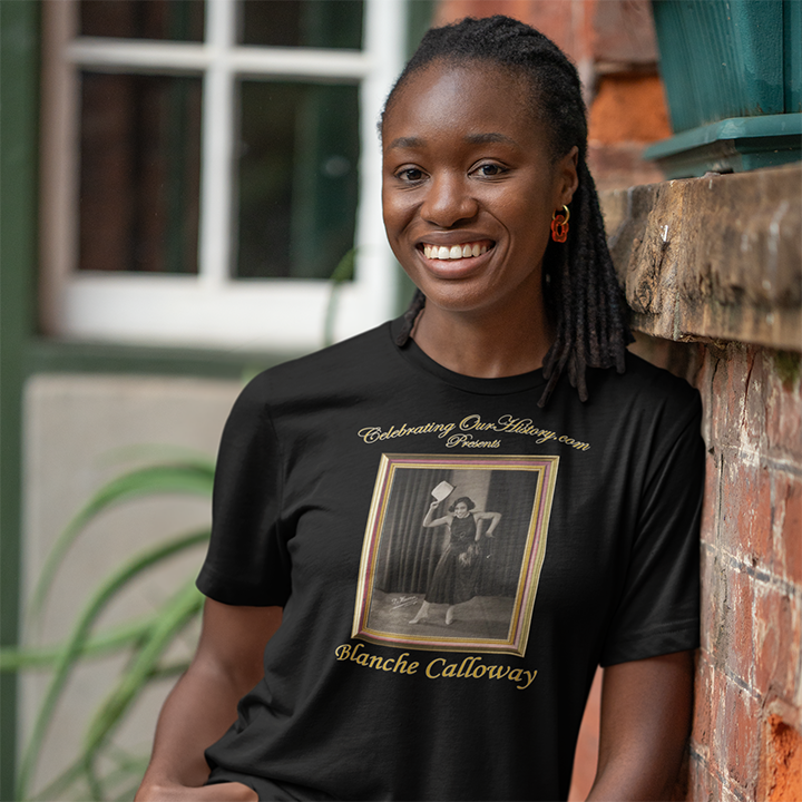 Blanche Calloway - Queen Of Jazz -  Front and Back Printed Concert Style T-Shirt