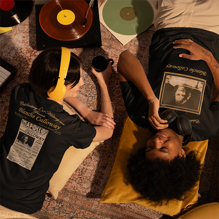 Blanche Calloway - Apollo -  Front and Back Printed Concert Style T-Shirt