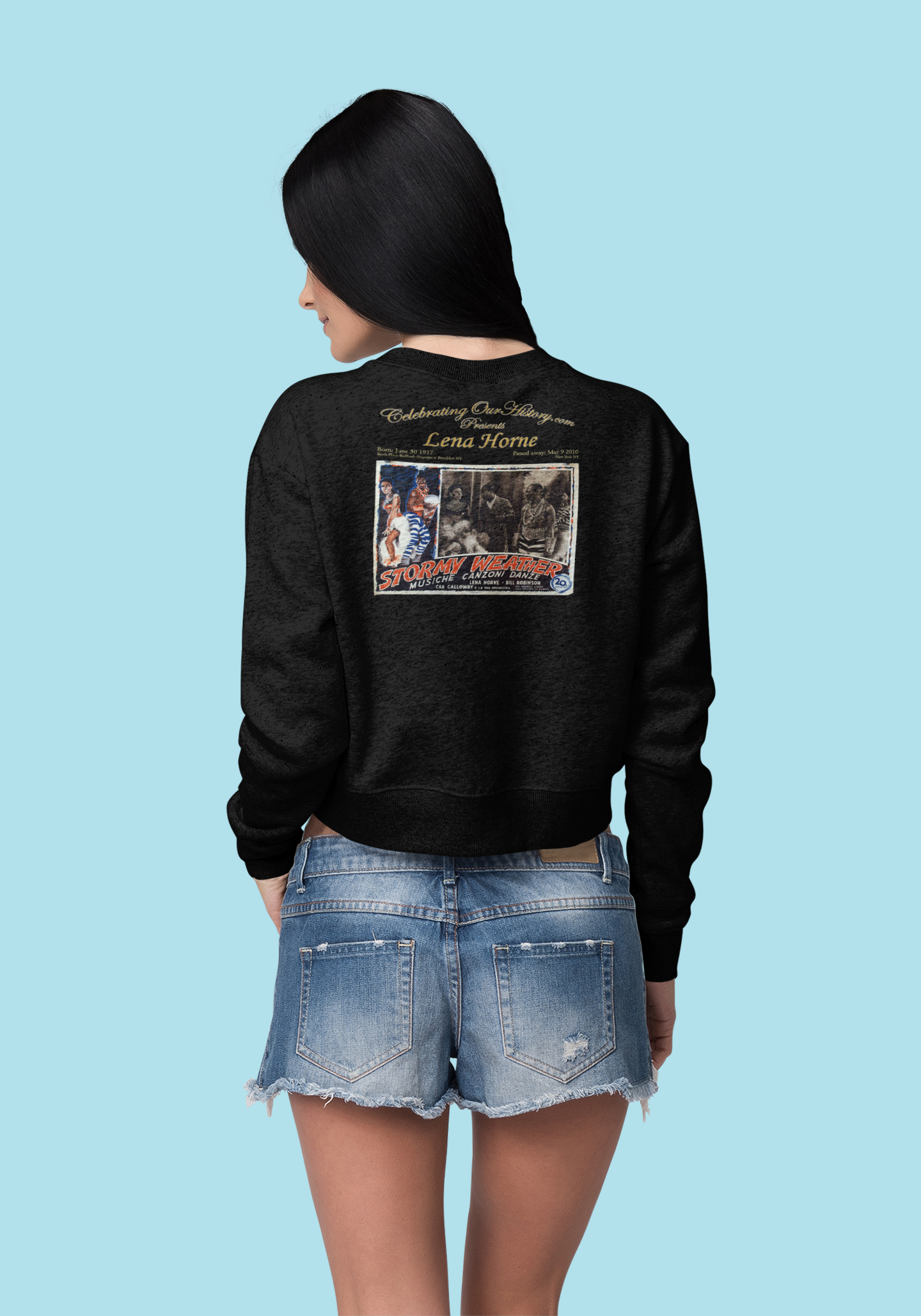 Lena Horne - Stormy Weather (1943) - Women's Crop Cuff Hoodie