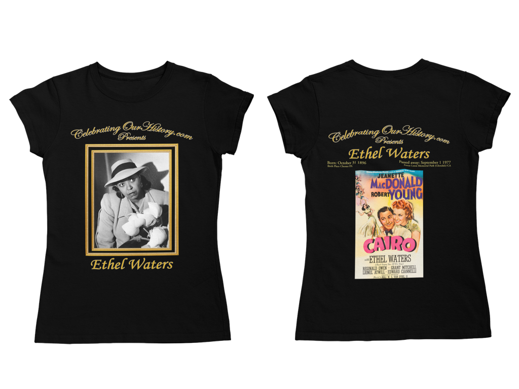Ethel Waters - Cairo (1942) -  Front and Back Printed Concert Style Women's T-Shirt
