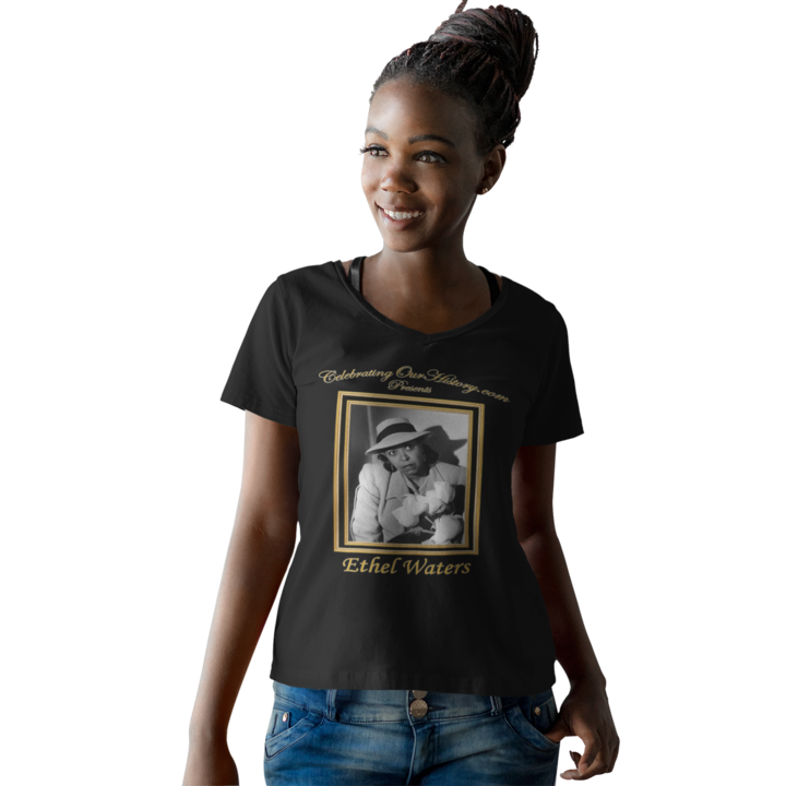 Ethel Waters - Cairo (1942) - Front and Back Printed Concert Style V-Neck T-Shirt