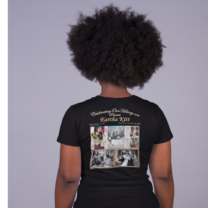 Eartha Kitt - St. Louis Blues (1958) - Front and Back Printed Concert Style V-Neck T-Shirt