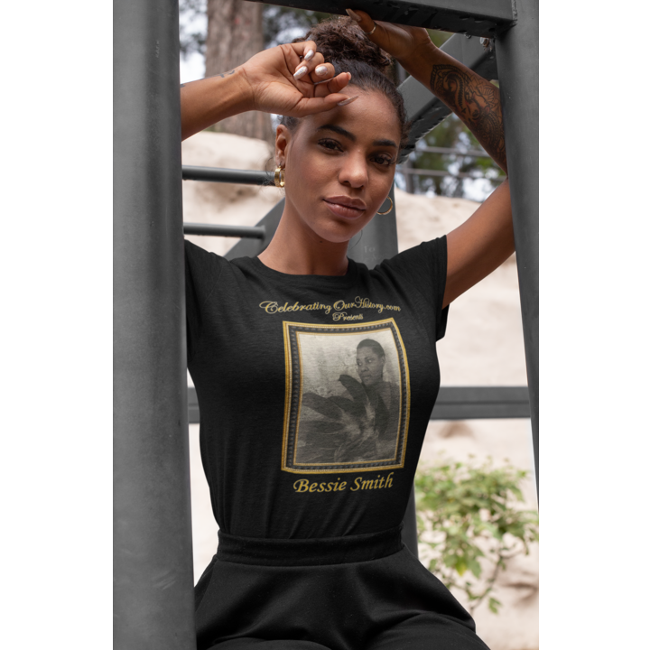 Bessie Smith - New Race Records -  Front and Back Printed Concert Style Women's T-Shirt