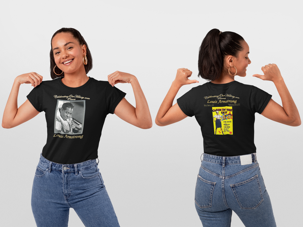 Louis Armstrong - Cabin in the Sky (1943) -  Front and Back Printed Concert Style Women's T-Shirt