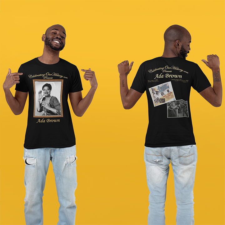 Ada Brown - Stormy Weather (1943) -  Front and Back Printed Concert Style T-Shirt