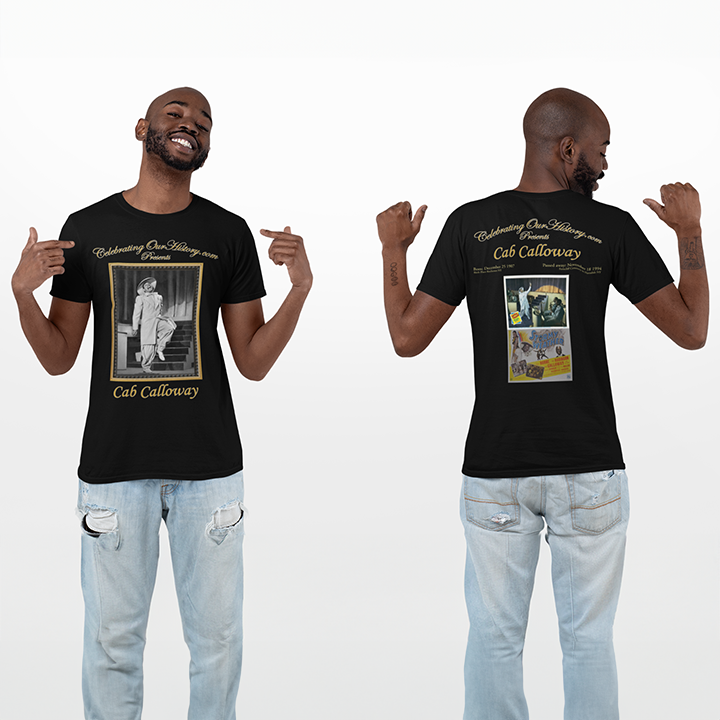 Cab Calloway - St. Louis Blues (1958) -  Front and Back Printed Concert Style T-Shirt