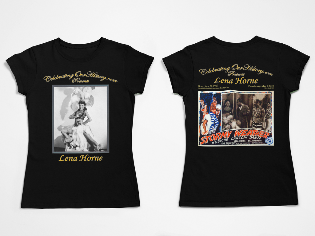 Lena Horne - Stormy Weather (1943) -  Front and Back Printed Concert Style Women's T-Shirt