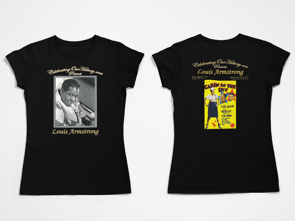 Louis Armstrong - Cabin in the Sky (1943) -  Front and Back Printed Concert Style Women's T-Shirt