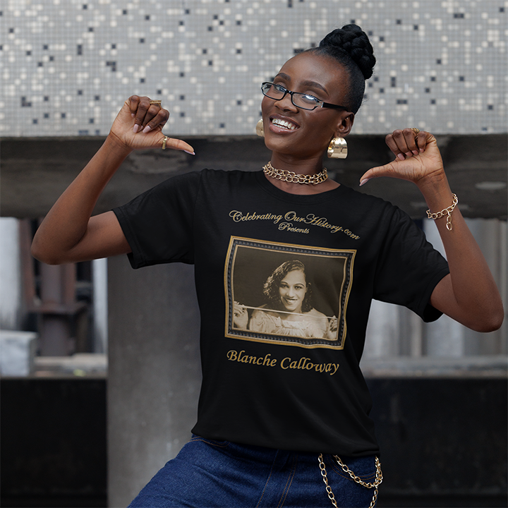 Blanche Calloway - Apollo -  Front and Back Printed Concert Style T-Shirt