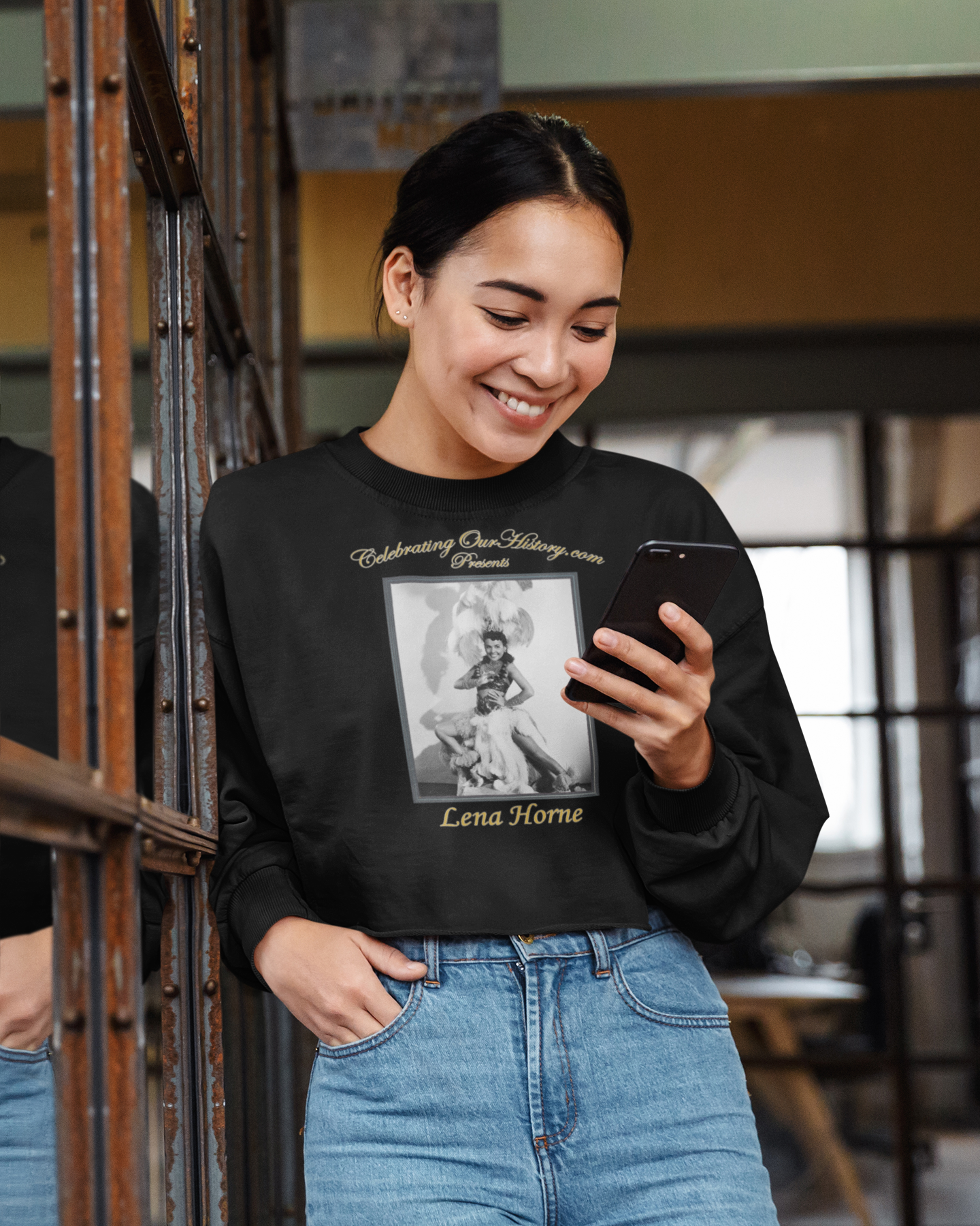 Lena Horne - Stormy Weather (1943) - Women's Crop Cuff Hoodie