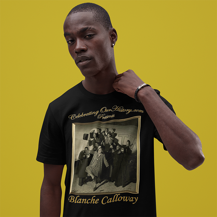 Blanche Calloway - Four Albums -  Front and Back Printed Concert Style T-Shirt