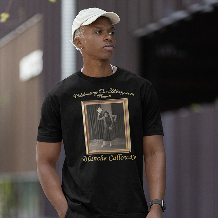 Blanche Calloway - Queen Of Jazz -  Front and Back Printed Concert Style T-Shirt