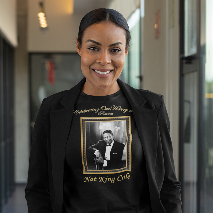 Nat King Cole - St. Louis Blues (1958) Album -  Front and Back Printed Concert Style T-Shirt