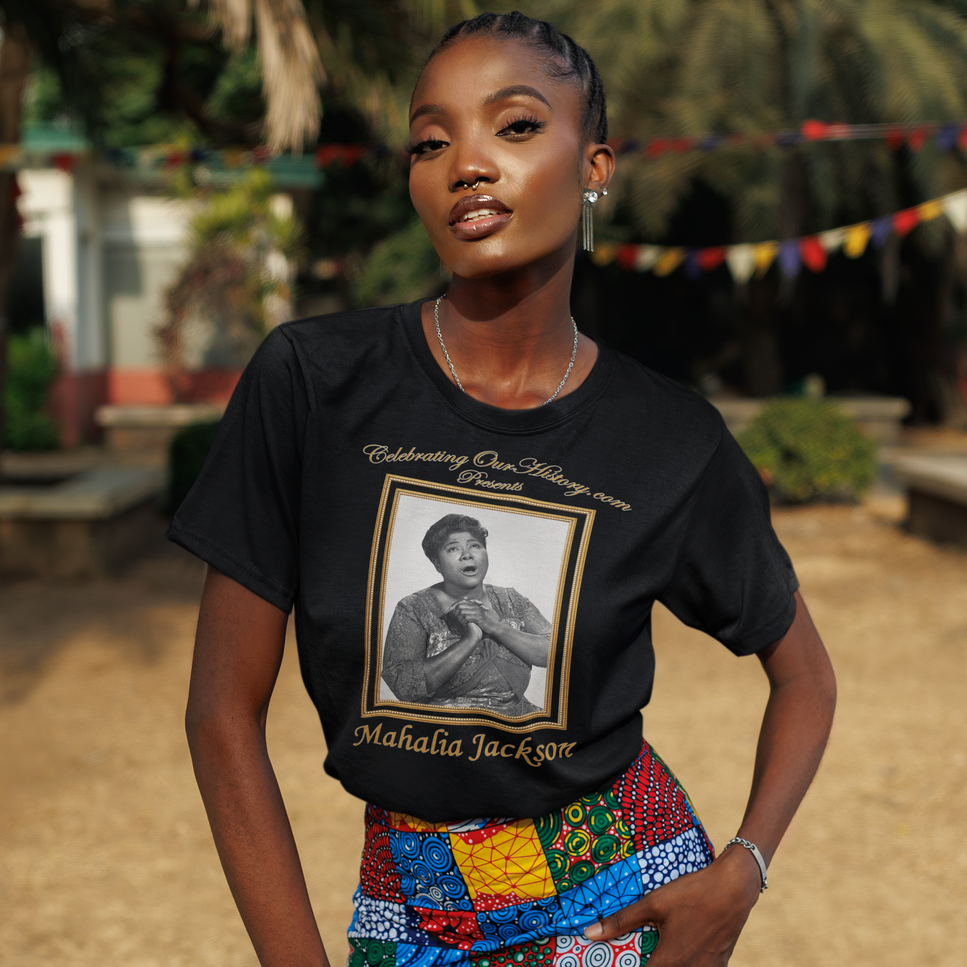 Mahalia Jackson - St. Louis Blues (1958) -  Front and Back Printed Concert Style T-Shirt