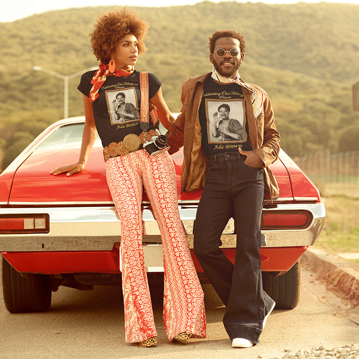 Ada Brown - Stormy Weather (1943) -  Front and Back Printed Concert Style T-Shirt