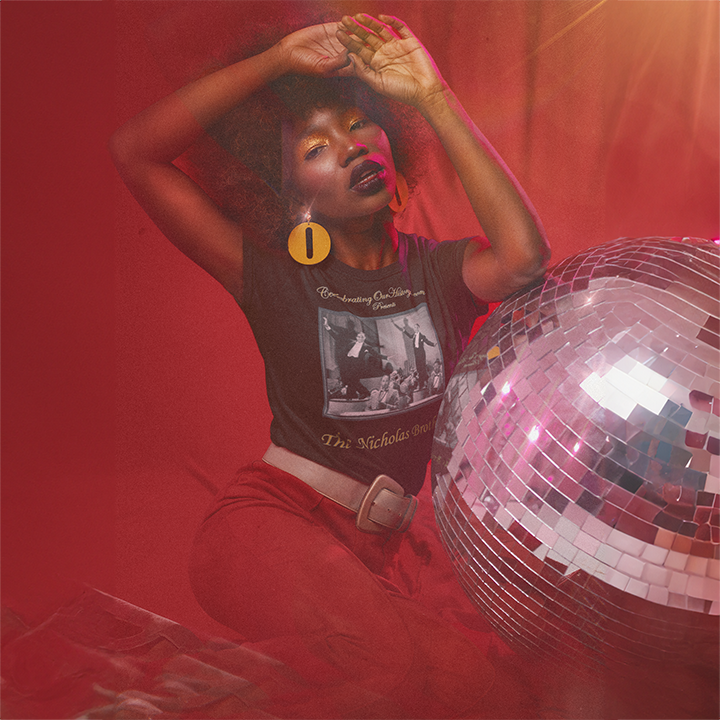 The Nicholas Brothers - Stormy Weather (1943) -  Front and Back Printed Concert Style Women's T-Shirt