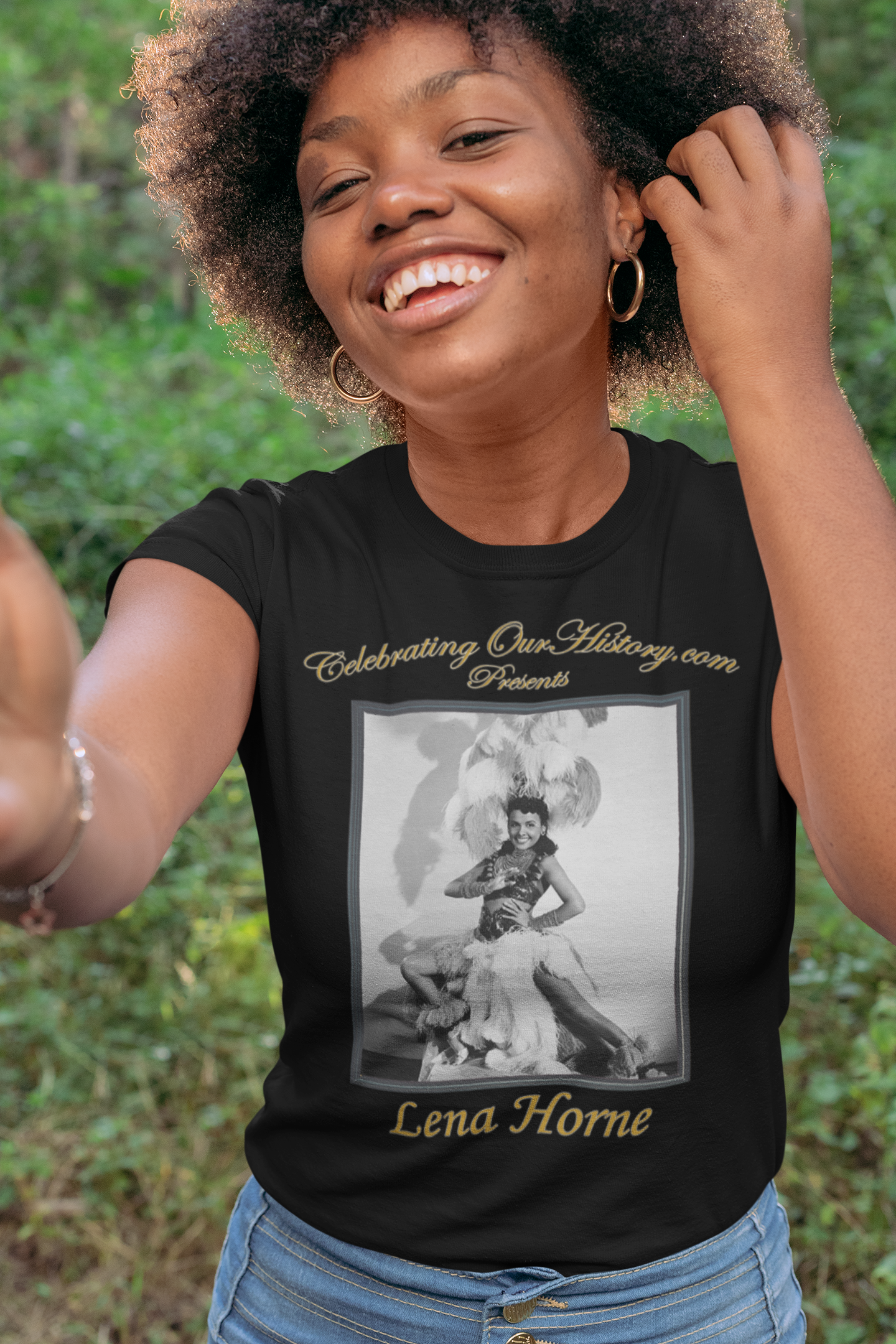 Lena Horne - Stormy Weather (1943) -  Front and Back Printed Concert Style Women's T-Shirt