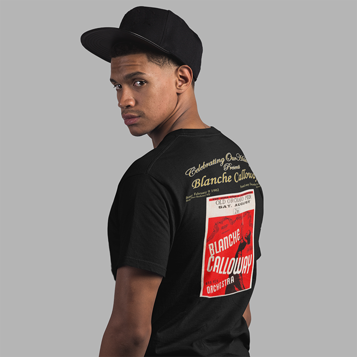 Blanche Calloway - Old Orchard Pier -  Front and Back Printed Concert Style T-Shirt