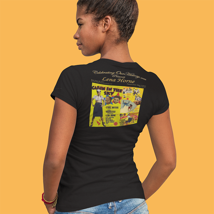 Lena Horne - Cabin in the Sky (1943) - Front and Back Printed Concert Style Women's T-Shirt