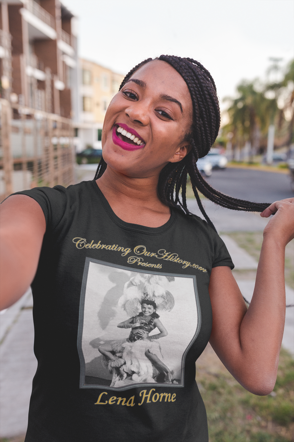 Lena Horne - Stormy Weather (1943) -  Front and Back Printed Concert Style Women's T-Shirt